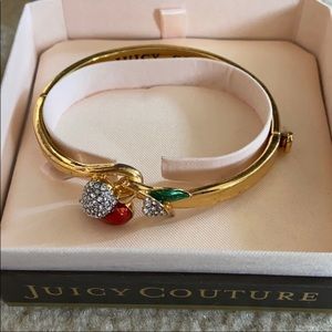 Juicy Couture gold cherry heart bangle